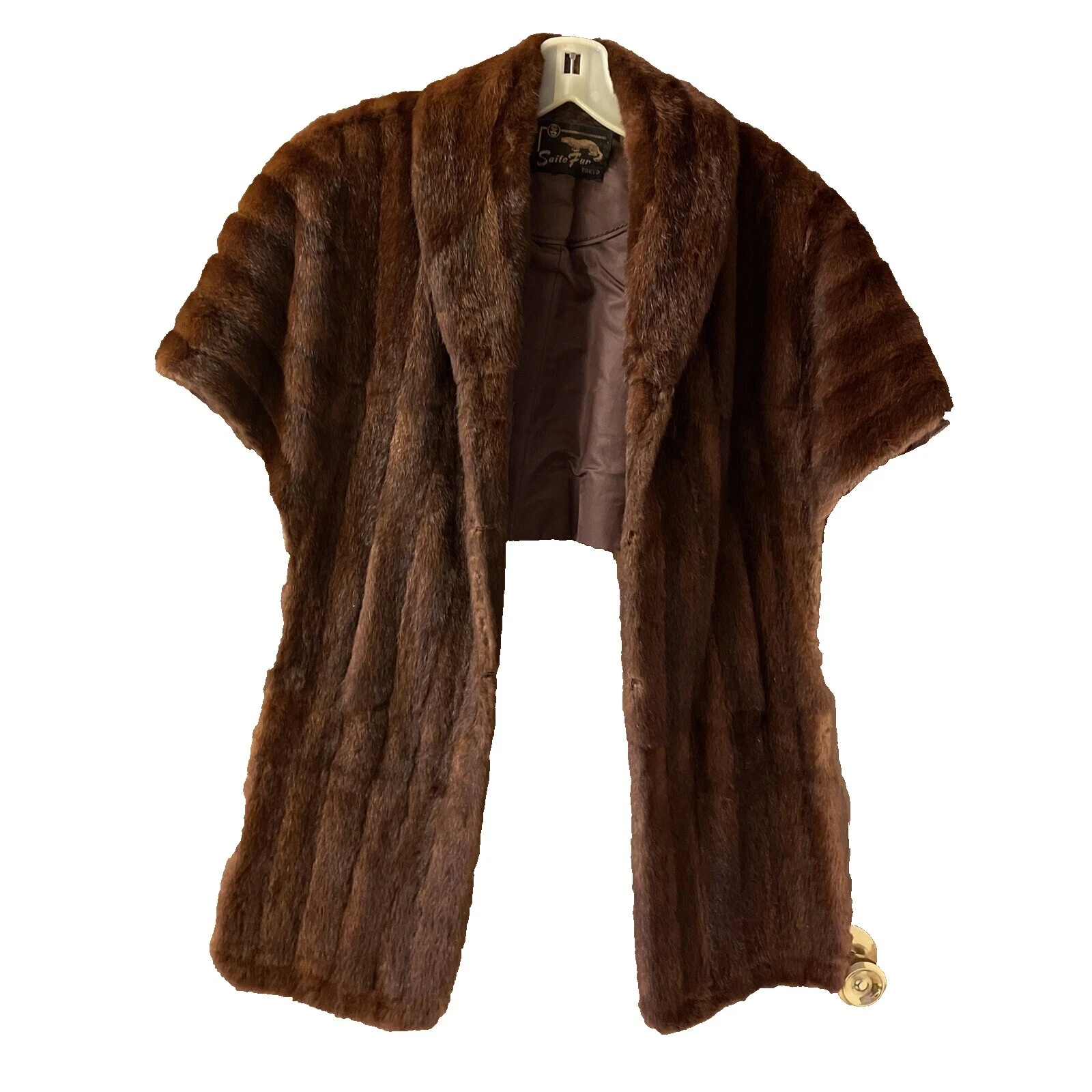 Brown década de 1930 Década Cachecóis e xales Vintage