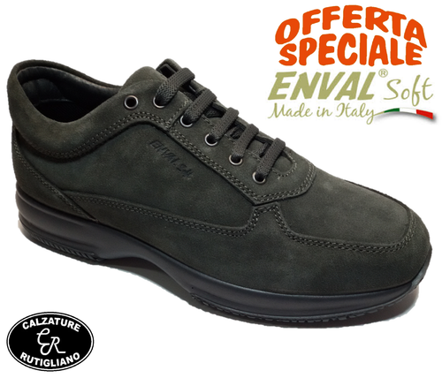 SCARPE UOMO N. 44 PELLE SCAMOSCIATA GRIGIO PLANTARE ESTRAIBILE ENVAL SOFT  89102 | eBay