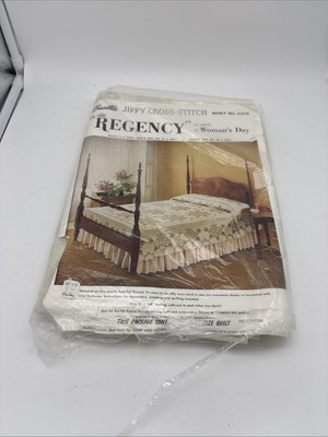 Bucilla Jiffy Cross Stitch quilt Regency No.3376