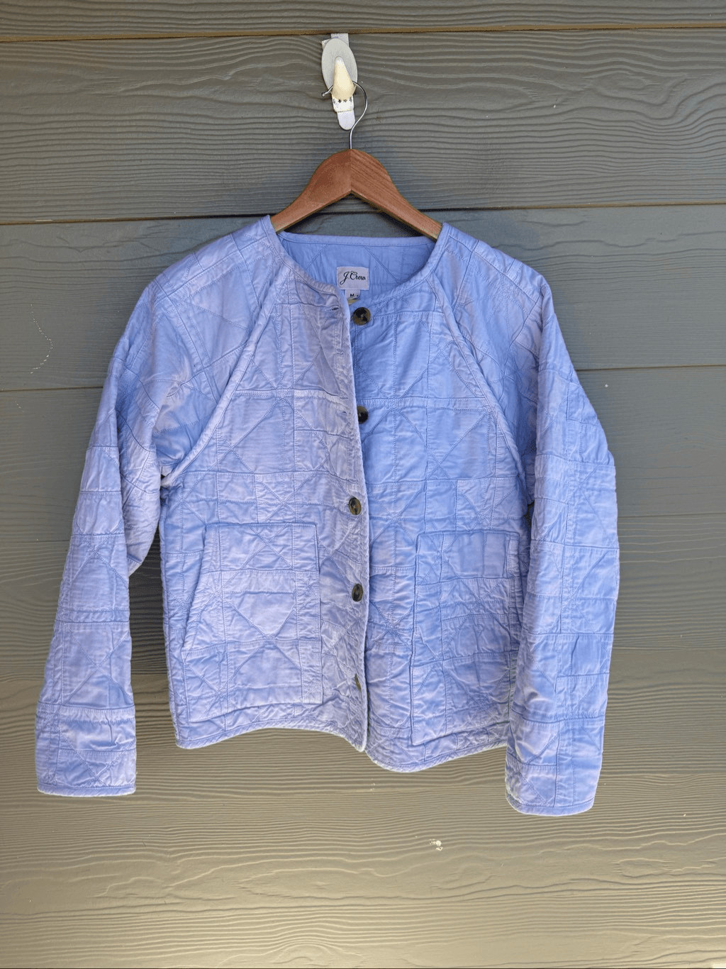 J Crew patchwork lavender jacket - image 2