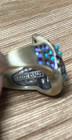 HEIDI DAUS Turquoise Bead & Amethyst Colored  Crystal Ring. Size 8 — photo 3