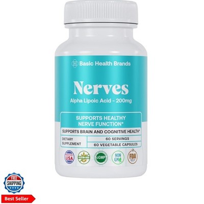 Nerves Alpha Lipoic Acid, 200 mg   Supports Neuron Function, Antioxidant Prot...