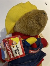 Sears Kids Gifts Craftsman Paddington Teddy Bear Plush Stuffed Toy 15" w Tags