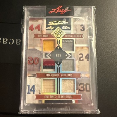 2025 Leaf Seasons In The Sun Decade Hank Aaron Dominators 60s 6 Patch HOF # 1/2