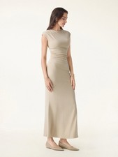 2Pcs Set Cap Sleeve Asymmetrical Bra Top & Me...