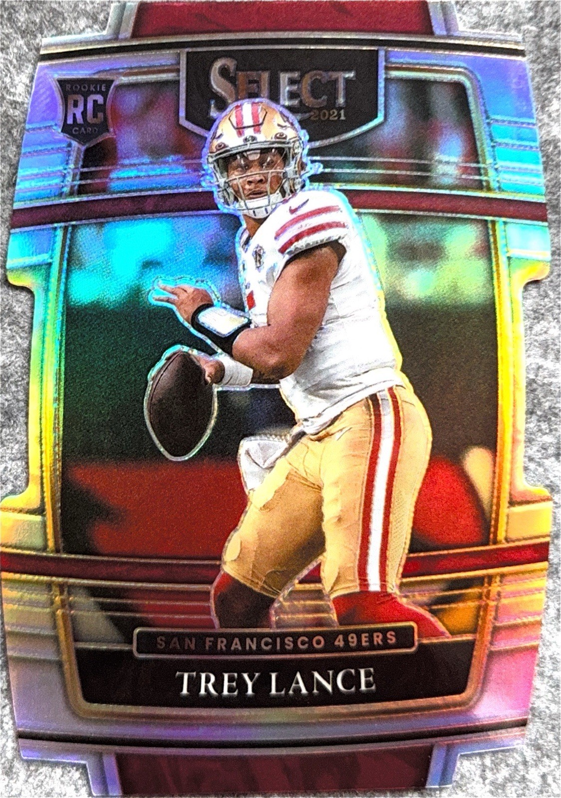 2021 Panini Select - Concourse Trey Lance #45 Silver Prizm Die-Cut (RC)