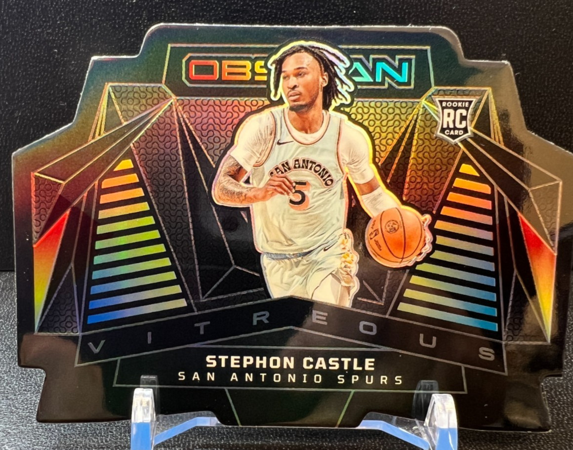 2024 Obsidian Stephon Castle Vitreous RC Case Hit SSP - Spurs