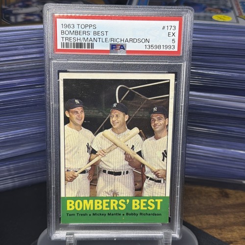 1963 Topps - Mickey Mantle, Bobby Richardson, Tom Tresh #173