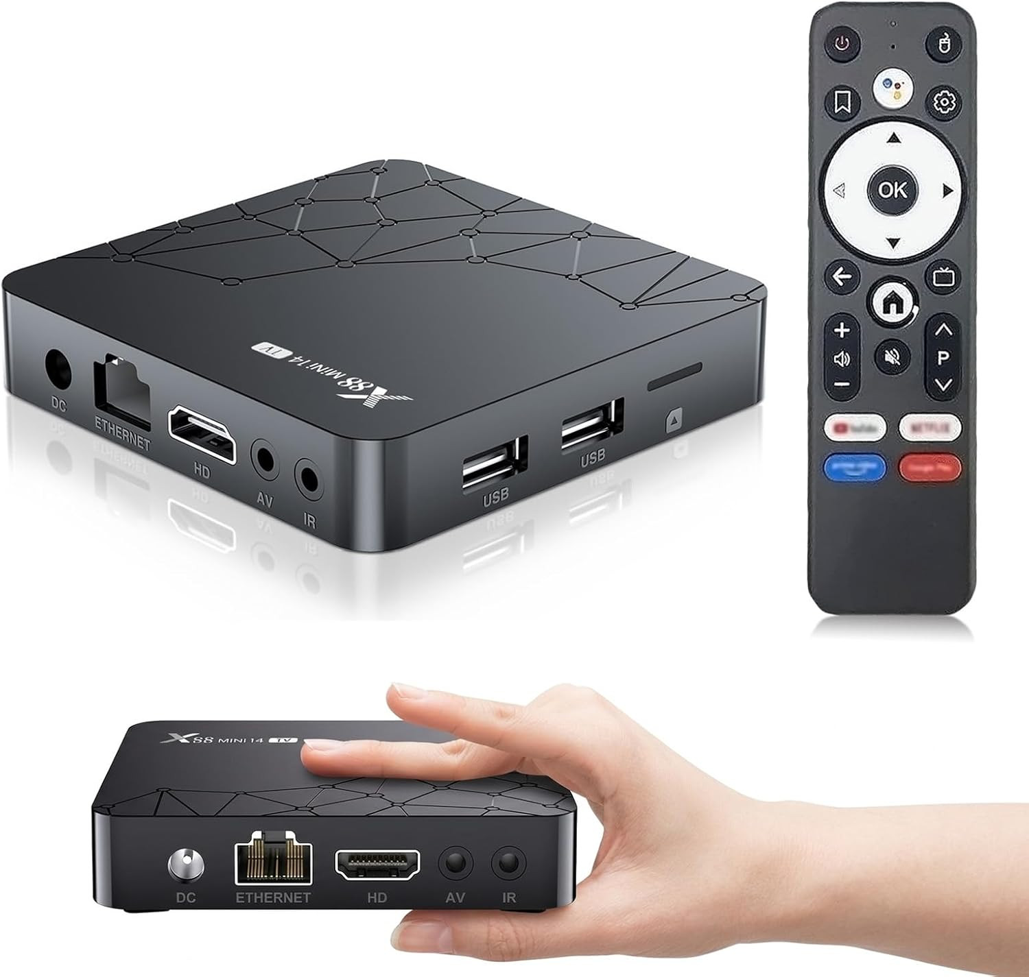 Android TV Box 14.0 Streaming Device for TV, RK3518 Quad Core 4K...