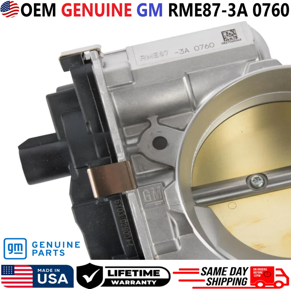 Cuerpo de acelerador OEM para Chevrolet GMC 2006-2009, RME87-3A 0760, 12580760, GENUINO Foto 4 de 4