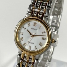 SEIKO Exceline Roman Quartz Ladies Watch New Battery Working Japan