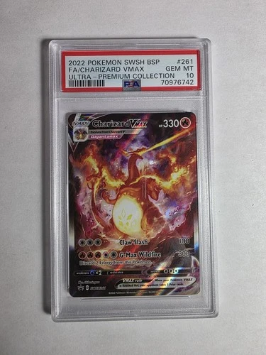 Pokémon Charizard VMAX SWSH261 Sword & Shield Promo Holo Full Art PSA 10 2022