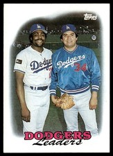 1988 Topps Dodgers Leaders - Pedro Guerrero/Fernando Valenzuela Los Angeles