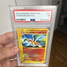 Pokemon Charizard Expedition Reverse Holo Rare Card 40/165 PSA 1 LOW POP EREADER