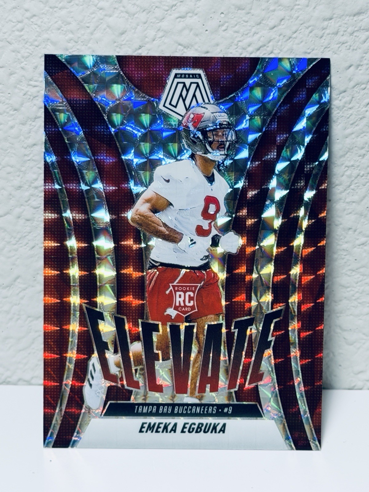 2025 Panini Mosaic Football - Emeka Egbuka Card 2 Rookie Elevate Silver Mosaic