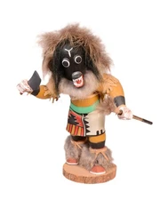 Navajo Kachina Black Ogre Doll   Late 20th Century