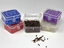 Glass 2-3mm Seed Beads 5 Colors 200 grams 5 Flip Top Plastic Storage Boxes 3