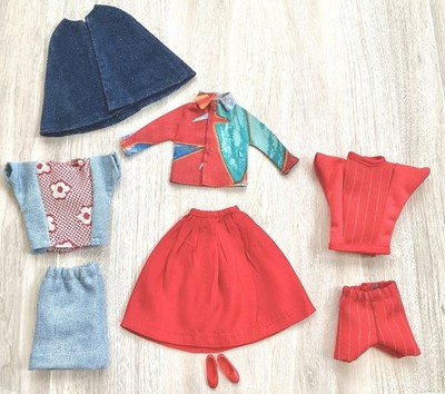 Barbie & Others Doll Clothes & Shoes Lot Assorted 1970s Vintage
