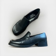 Franco Sarto Flex Women's Black Leather Loafers L-Bocca Size 6.5 M Slip On Shoes