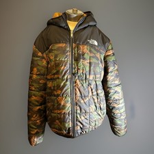 The North Face Camo Youth XL Winter Puffer Coat Jacket With Hood- REVERSIBLE