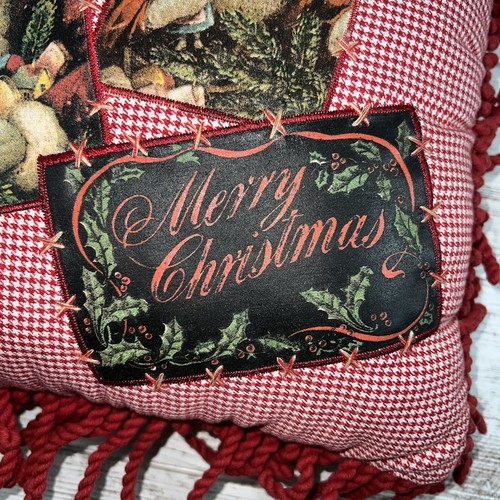 Decorative Throw Pillow (12"x12”) "Merry Christmas" Santa Claus - Picture 4 of 6