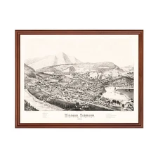 Old Map of Windsor, VT 1886 - Vintage Windsor Vermont Art