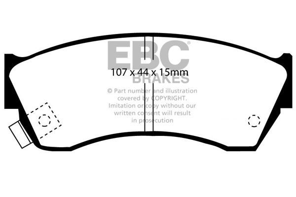 EBC Brakes DP2762 Bremsbelagsatz, Scheibenbremse Passend FüR Subaru Suzuki-image