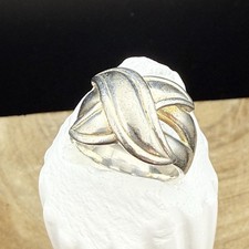 Sterling Silver Knot X infinity Shaped Ring NF 925 Thailand Size 6.75