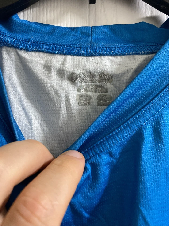 Camisa Columbia Para Hombres Talla M Azul Omni Tono Ciclismo Highroad Ciclismo Jersey Foto 4 de 4