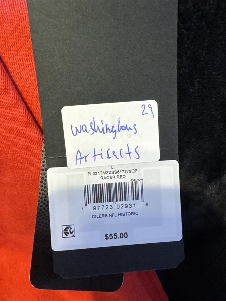 NUEVO CON ETIQUETAS Camiseta Roja Joven 47Marca Equipo NFL Houston Oilers Talla Grande Foto 4 de 4