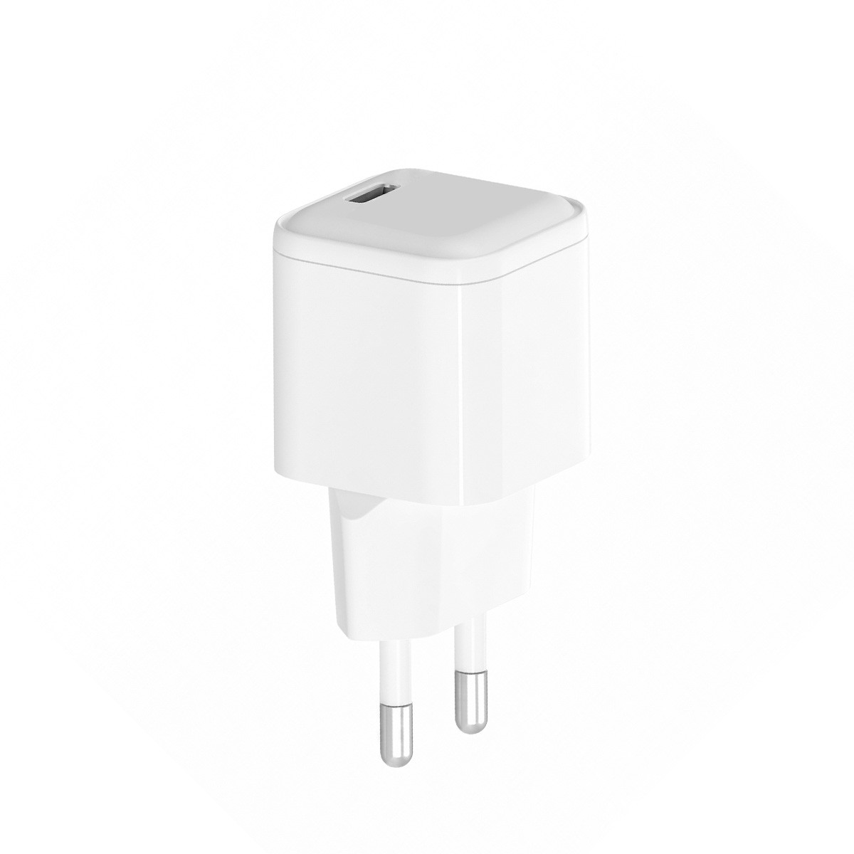 Chargeur secteur USB-C 35W Power Delivery blanc compact pour smartphone