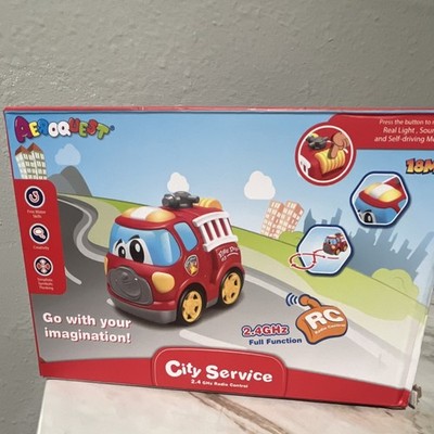 Aeroquest City Service Fire Dept RC Toy Fire Truck 2.4GHz Remote Control