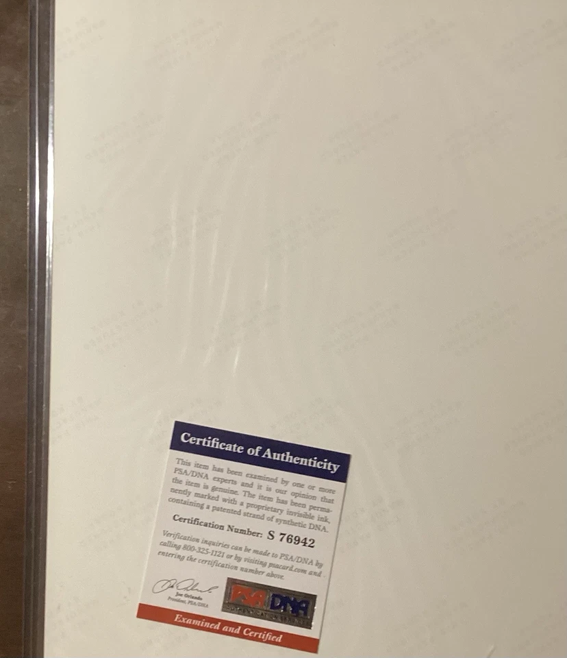 Al Kaline Signed Photo With COA PSA - Image 2 of 2