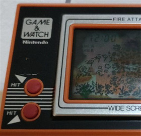 Nintendo Game & Watch Fire Attack Console Maintenance Completed Tested Used 1982