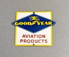 VINTAGE GOODYEAR AVIATION PRODUCTS PORCELAIN SIGN CAR GAS TRUCK MOTORCYCLE OIL