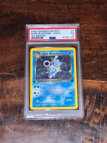 2000 POKEMON ROCKET IST EDITION #3 DARK BLASTOISE-HOLO PSA 5 EX