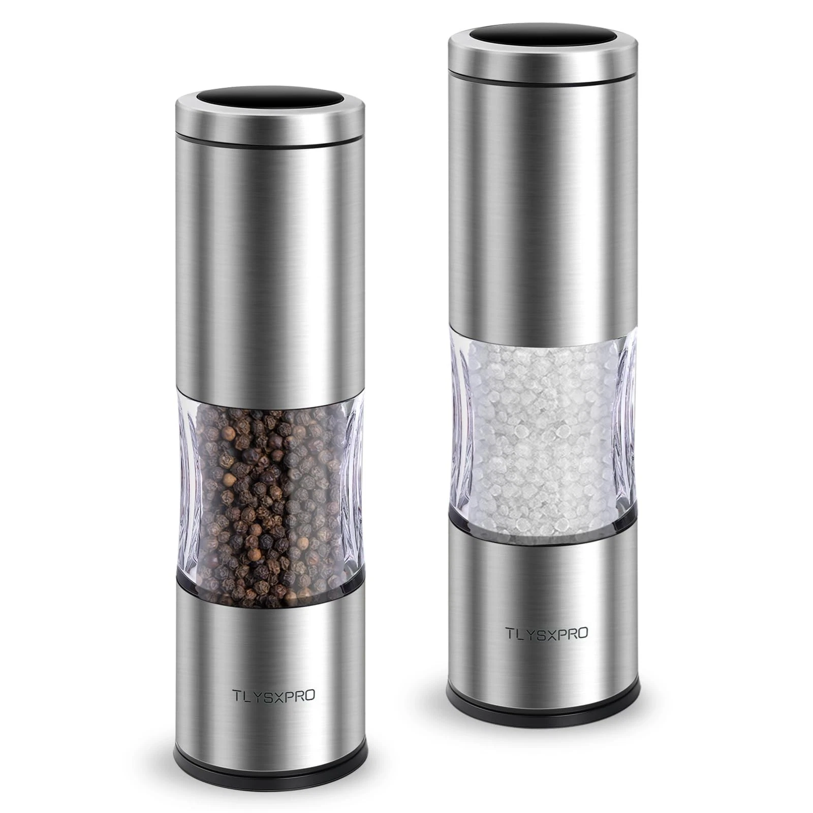 Salt and Pepper Grinder Set with Adjustable Coarseness | Manual Pepper Mill G...