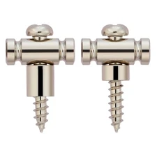  Set of 2 Stainless Steel Barrel Guitar String Guides Stainless String Nickel