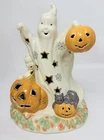 Lenox Occasions Lighted Ghost Figurine Porcelain Halloween Pumpkin Cat NeedCord