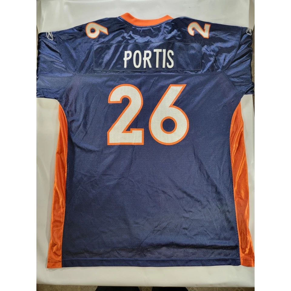 Camiseta masculina vintage Clinton Portis 26 Denver Broncos Reebok NFL Players 2XL - Imagem 2 de 4
