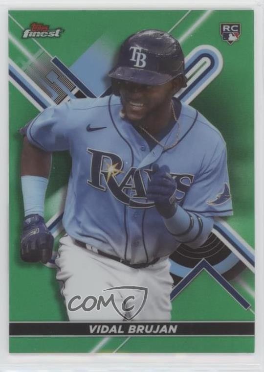 2022 Topps Finest Green Refractor 91/99 Vidal Brujan #3 Rookie RC c4i