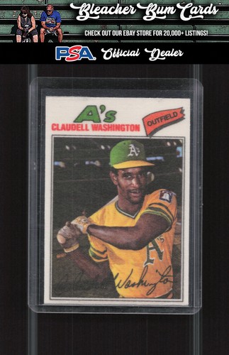 Claudell Washington #50 1977 Topps Cloth Stickers card