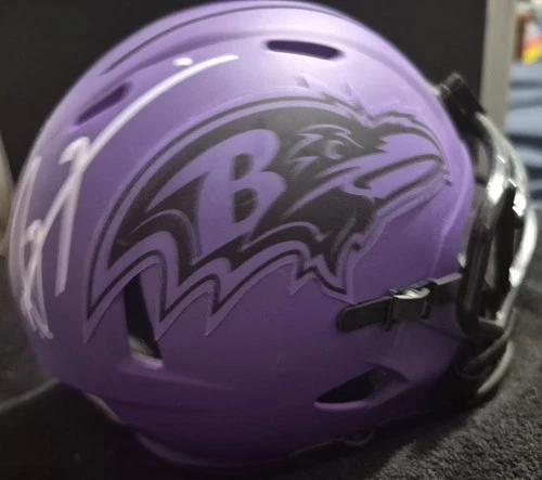 Ray Lewis Signed mini helmet Beckett with Auto Autograph