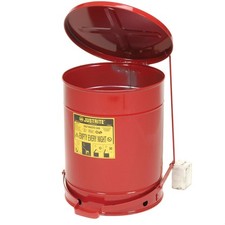 Justrite 09500 Justrite Oily Waste Can 14 Gallon Red