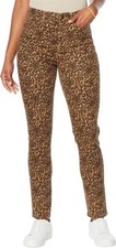 DG2 Diane Gilman Virtual Stretch Printed Skinny Jean CGNCHT 8 NEW 992 
