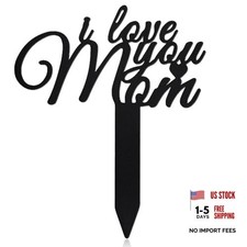 Memorial Stakes Grave Cemetery Decorations Metal Grave Markers Plaque Mom