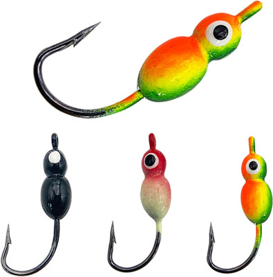 15 Pcs Ice Fishing Jigs for Panfish Walleye Sunfish Winter Ice Jigging Tackle Ac