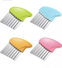 Image of Uk Potato Chip Crinkle Cutter Stainless Steel Salad Vegetable Wavy Cutter Gift