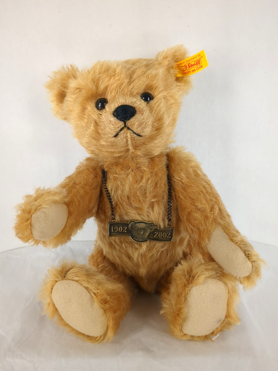Steiff Teddy Bear 100 Year Anniversary 1902 - 2002 Growler Tag