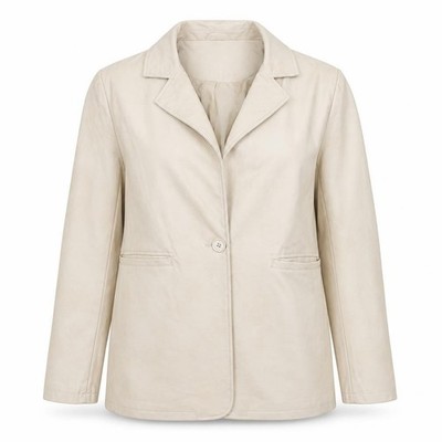 Lys Noir Damen Mantel Jacke Größe XL UK '' beige kurze Taschen